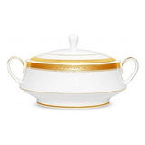 Sopera De Porcelana Crestwood Gold Noritake Color Blanco