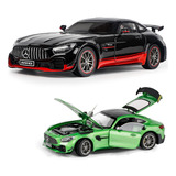 Benz Amg Gtr Miniatura Metal Coche Con Luces Y Sonido 1/18