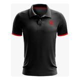 Camisa Flamengo Polo Render Braziline Preto