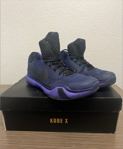 Tenis Nike Kobe 10 Black/black Violet Basketball (27.5 Mx)