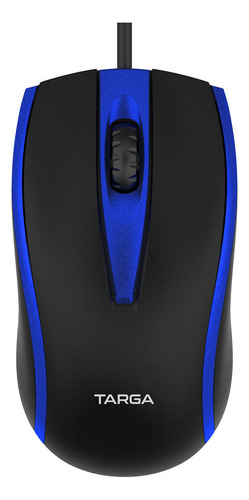 Mouse Óptico Usb Com Fio 1200 Dpi Azul Targa Tg-m50 Cor Preto