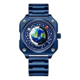 Reloj Hombre Original Joefox Mundo Pulso Acero Sumergible