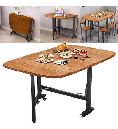 Rukulin Mesa De Comedor Drop Leaf - Mesa De Cocina Plegable