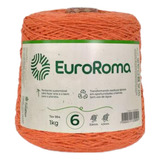 Barbante Euroroma 1 Kg 1016m Nº6 Tricô Crochê Cores Full Cor Laranja 750