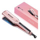 Plancha Profesional Para Pelo, Placas Extra Grandes, Rosa