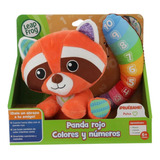 Peluche Panda Rojo Colores Y Números Con Frases Y Luz