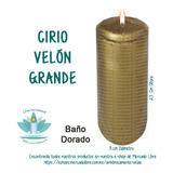 Cirio De Parafina Velón Baño Metálico Grande (kilo)