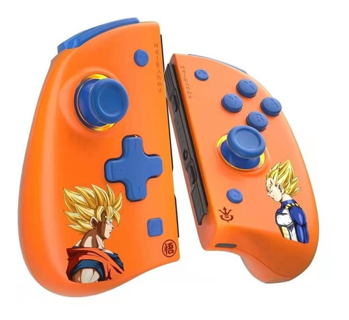 Joy-pad Sem Fio Dragon Ball Zled Nintendo Switch Oled Brasil Cor Laranja