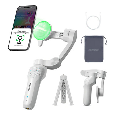Para iPhone Gimbal Estabilizador Para Celular Mogo Plegable Bluetooth De 3 Ejes Con Magnética, Función De Seguimiento Facial y NFC Ideal Para Capturar Momentos En Video Y Foto | Meses sin interés