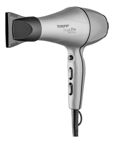 Secador De Cabelo Taiff Style Pro 2000w Prata 5 Temp Ar Frio