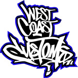 Calcomania Sticker West Coast Custom Moto Auto Ss Vinilo