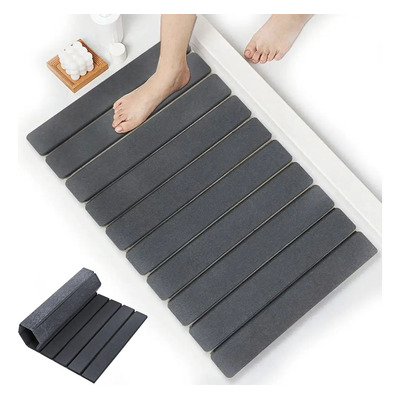 Tapete De Baño Piedra De Diatomeas Secado Ultra Rápido Gris | MercadoLibre