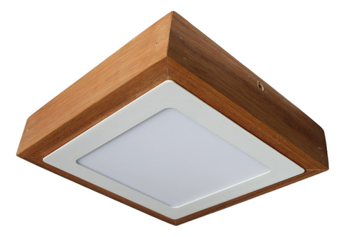 Plafón Madera Led 12w 20x20cm Ideal Living Cocina Pasillo