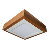 Plafón Madera Led 12w 20x20cm Ideal Living Cocina Pasillo