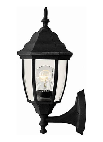 Pack 2 Farol Aplique De Pared Estilo Biselado Exterior Negro