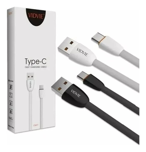 Cable Usb Tipo C, 1 Mt De Largo Vidvie