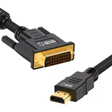 Cabo Hdmi Para Dvi 24+1 Banhado A Ouro 1,80 Metros