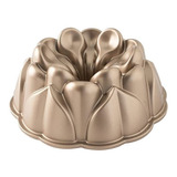 Nordic Ware Magnolia Molde De Aluminio Fundido Bundt, 10 Taz