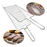 Grelha Dupla Abaulada 70 X 26,5cm Churrasco Frango Peixes 