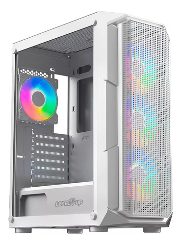 Level Up Hercules Gabinete Gamer Vidrio Templado X4 Fan Rgb