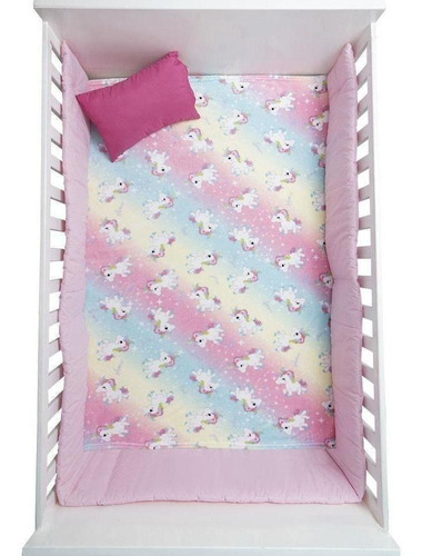 Cobertor Para Bebe Chiqui Mundo Ligero Viajero 70*108cm Color Diseño Diseño De La Tela Unicornio