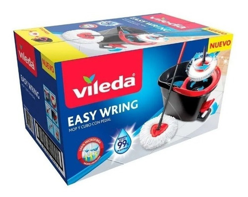 Vileda Easy Wring Mopa Microfibra Balde Centrifugado A Pedal