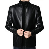 Chaquetas Pu Fit Slim Para Hombre, Traje De Piel Sintética P