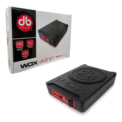 Subwoofer Plano Amplificado Para Automóvil DB Drive WDX-AS10 WDX Series 10 Pulgadas 900 Watts Máximo 250 Watts RMS Con Controlador de Bajos Remoto Color Negro | Meses sin interés