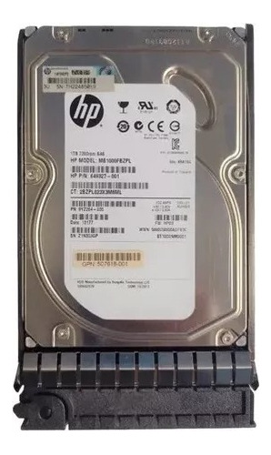 Hd Sas Hp 1tb 7200rpm 3.5 649327-001 9yz264-035 507618-001 St1000nm0001 Mb1000fbzpl