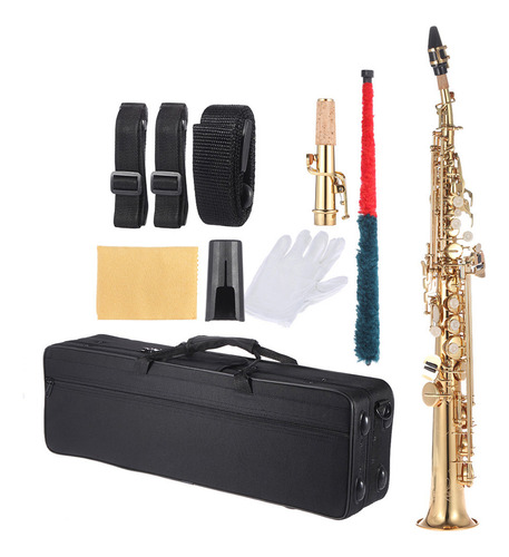 Brass Straight Soprano Sax Saxophone Bb B Flat Woodwind