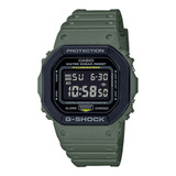 Relógio Casio G-shock Verde Dw-5610su-3dr + Nfe Garantia Cor Do Bisel Preto Cor Do Fundo Preto