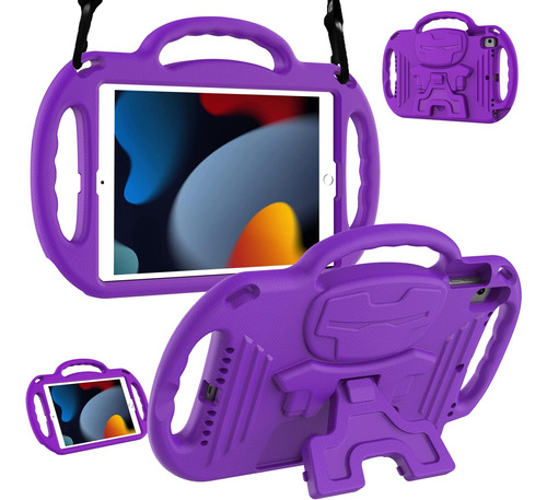 Funda iPad 2021 10.2 Ltrop 9a/8a/7a Gen Ideal P/niños/purple