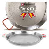 Paellera Valenciana Pulida Garcima, 46 Cm, Para Paella, 12 Porciones