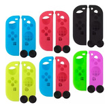 Fundas Protector Silicón Joy-con Switch Thumb Grips F Color Rojo