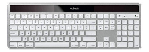 Teclado Inalám Logitech K750 Qwerty Inglés - Blanco Y Gris