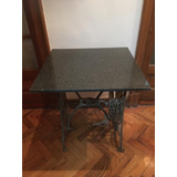 Mesa Màrmol Negro Escritorio Desayunador Pie Màquina D Coser