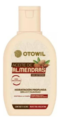 Aceite De Almendras Hidratacion Capilar Otowil Frasco 60cm3