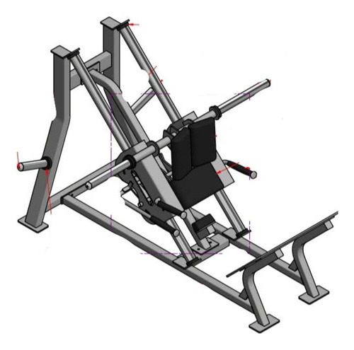 Plano Maquina De Gimnasio Hack Squat