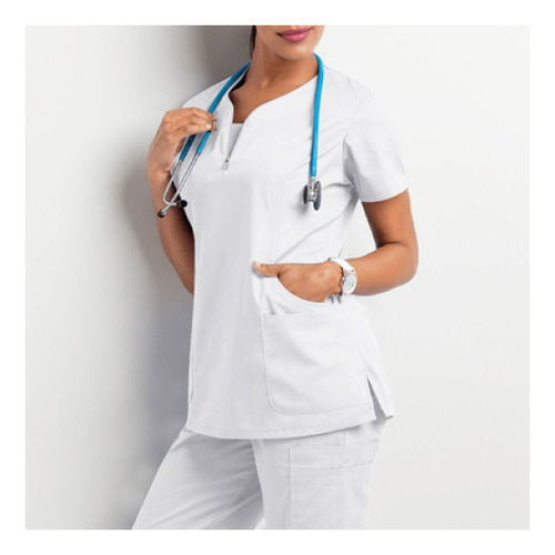 Bata Elástica De Enfermera Cirujana Conjunto Uniforme Médico