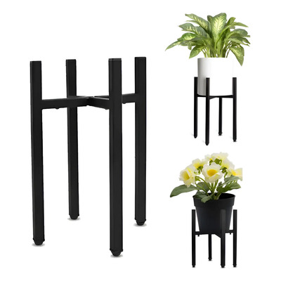 24-36cm Bases P/maceteros De Herreria Ajustable Porta Maceta Negro Puesto De Flores