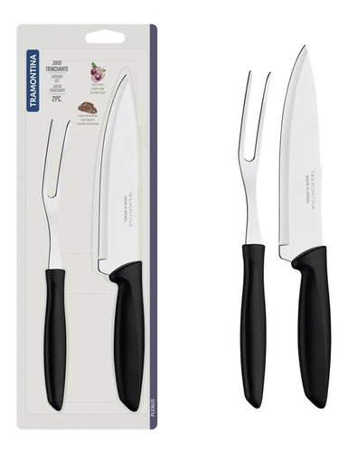 Set Asado Tramontina 2 Pz Cuchillo Chef Tenedor Trinchante