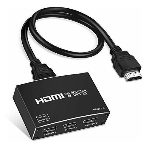 Newcare 4k Hdmi Splitter 1 Entrada En 3 Salidas Hdmi Splitte