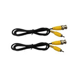 Paquete De 2 Conectores De Cable De Video Bnc A Rca De 3.3 f