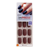 Unhas Postiças Autocolantes Impress Deep Kiss Kiss New York