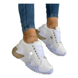 Zapato Tenis Plataforma Cuña Zapatillas Casual Deporte Mujer