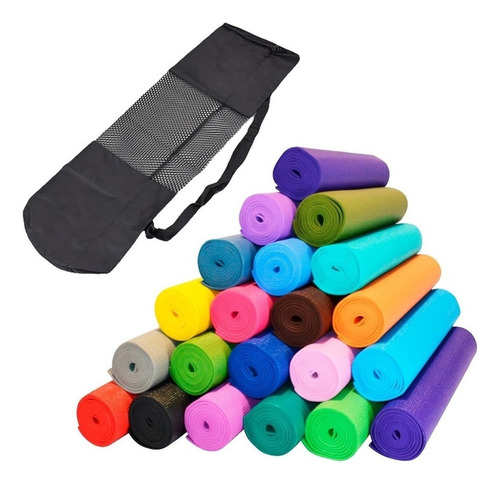 Colchoneta Mat Yoga Pilates Fitness Gym Con Bolso - El Rey Color Violeta