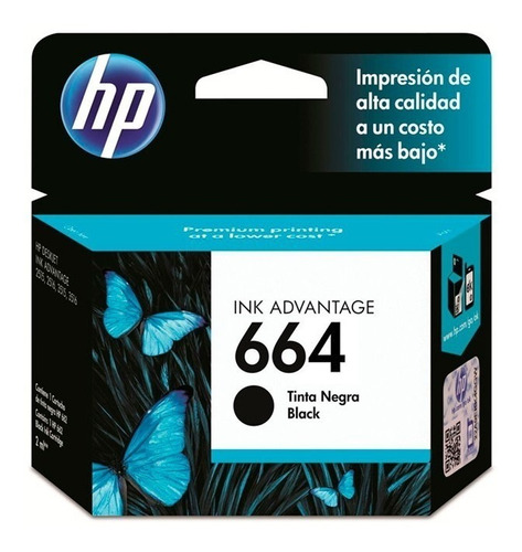 Cartucho Hp 664 Original Negro