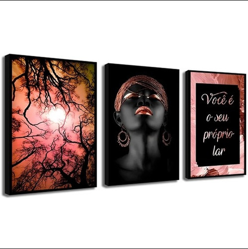 Quadros Decorativos Mulher Africana Frases