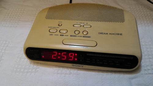 Radio Despertador Am Fm Sony Icf-c370 Machine Vintage Usado 
