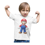 Polera Super Mario Bros Niños Videojuegos Estampadas Algodon